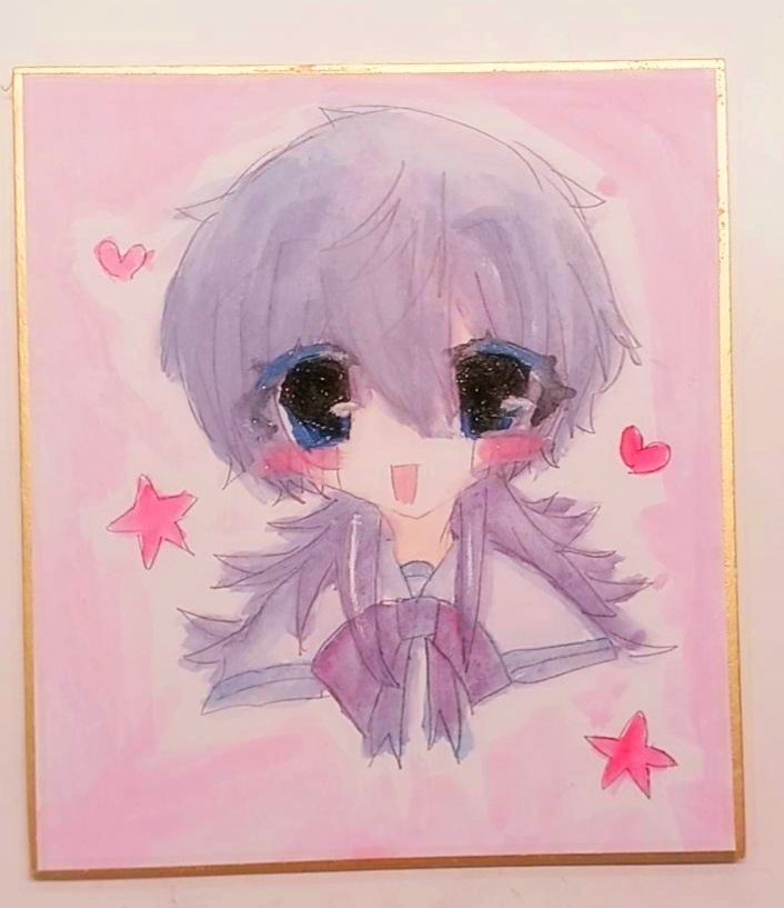 色紙原画 おんなの子