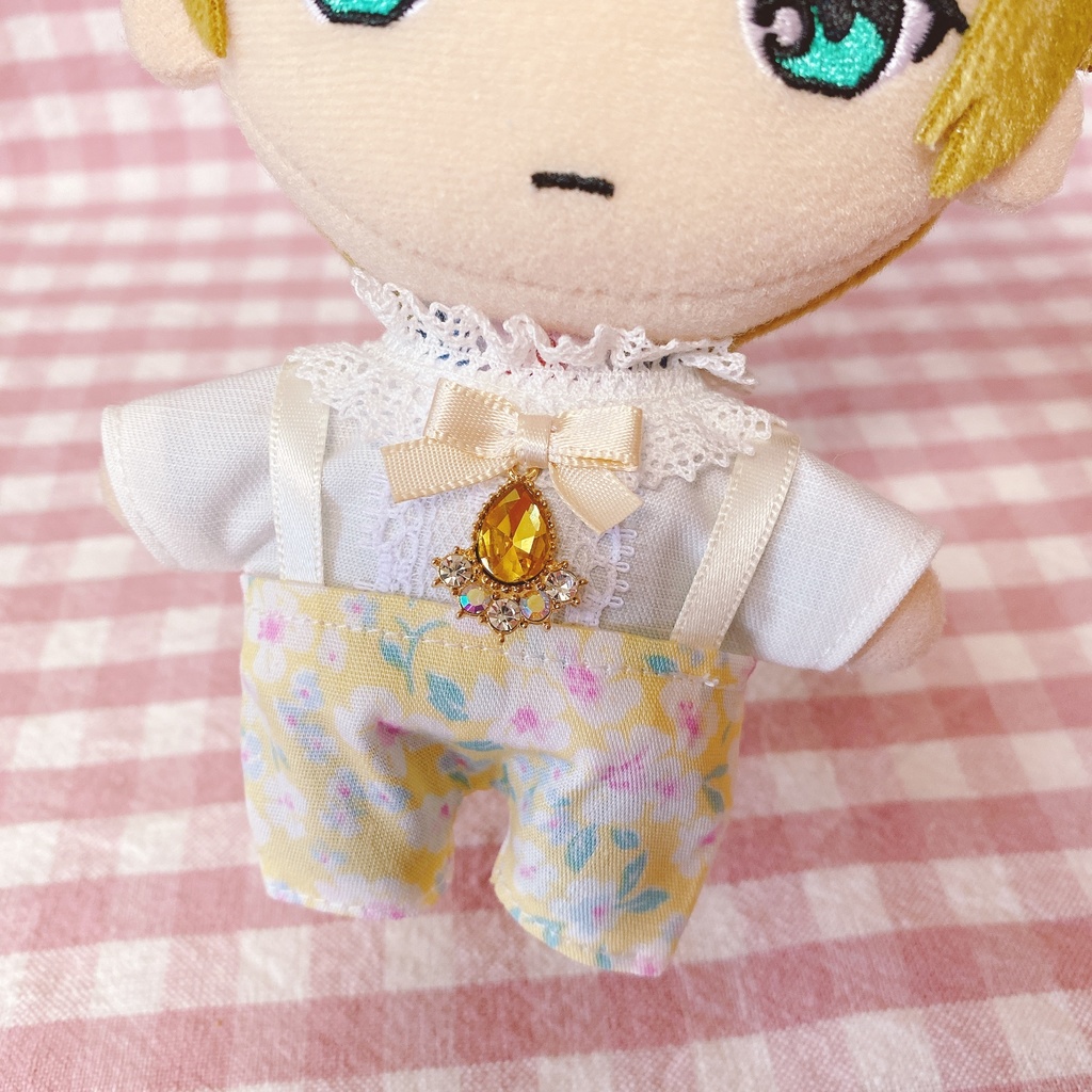 イエロー×フラワー柄♡トップス&ズボンset