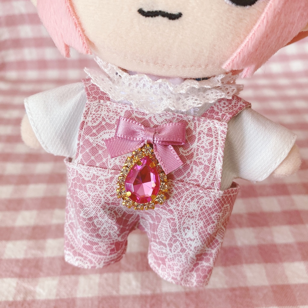 ピンクレース柄♡トップス&サロペットset