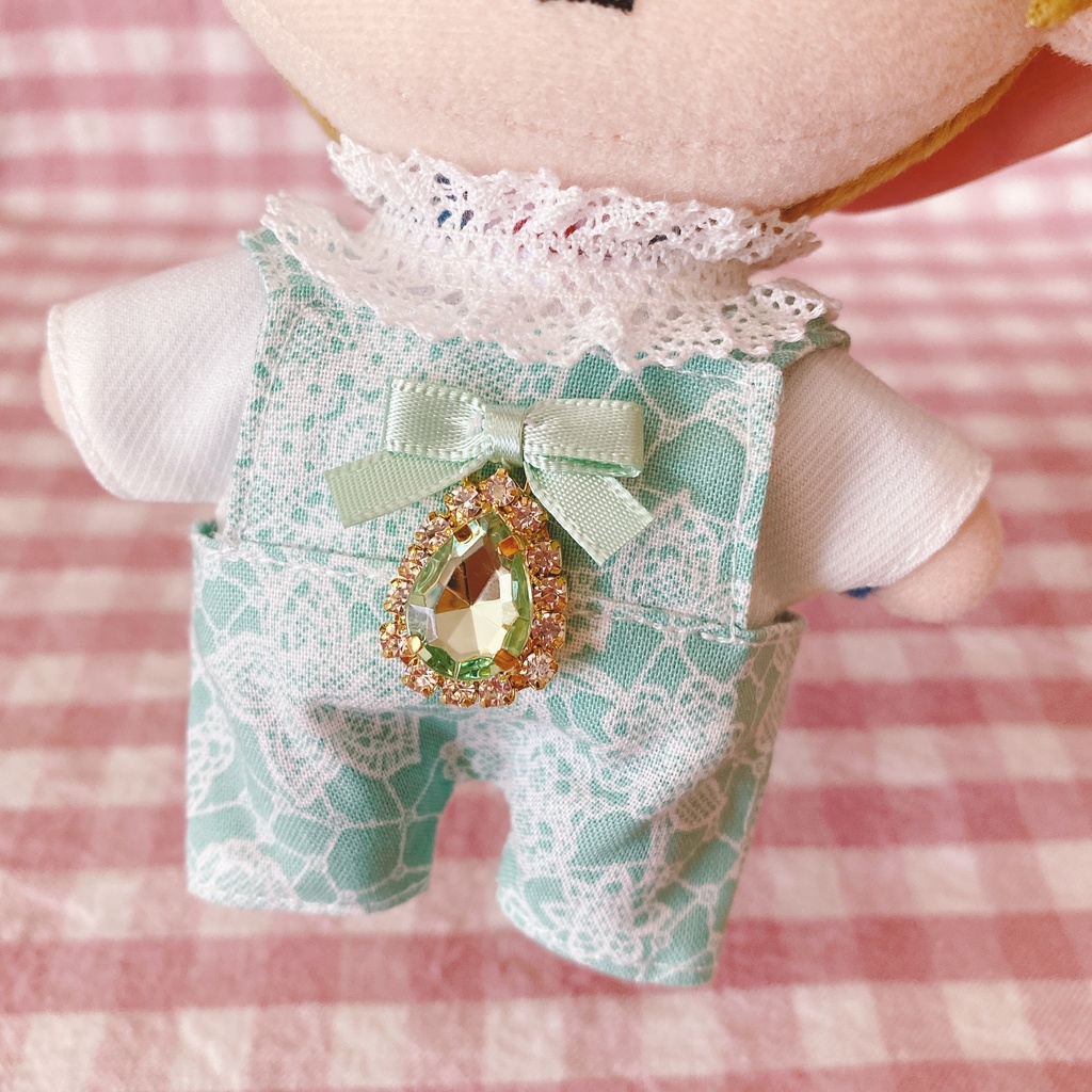 グリーンレース柄♡トップス&サロペットset