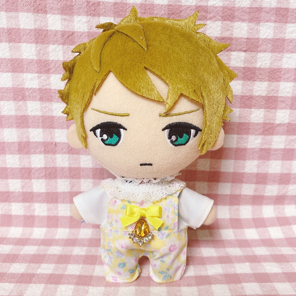 イエロー×フラワー柄♡トップス&サロペットset