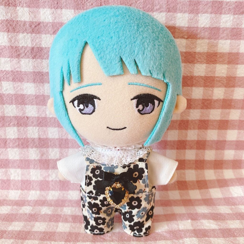 ポップな黒フラワー柄♡トップス&サロペットset