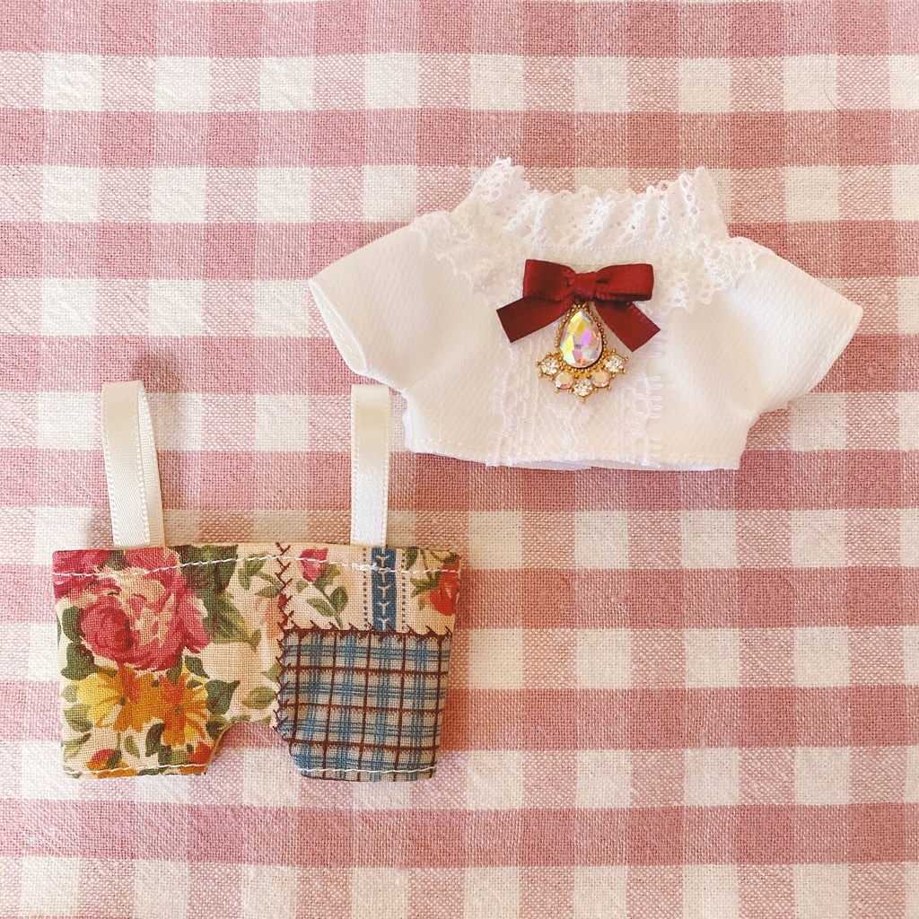 秋色パッチワーク柄♡トップス&ズボンset