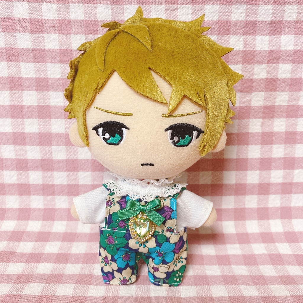 グリーン系フラワー柄♡トップス&サロペットset