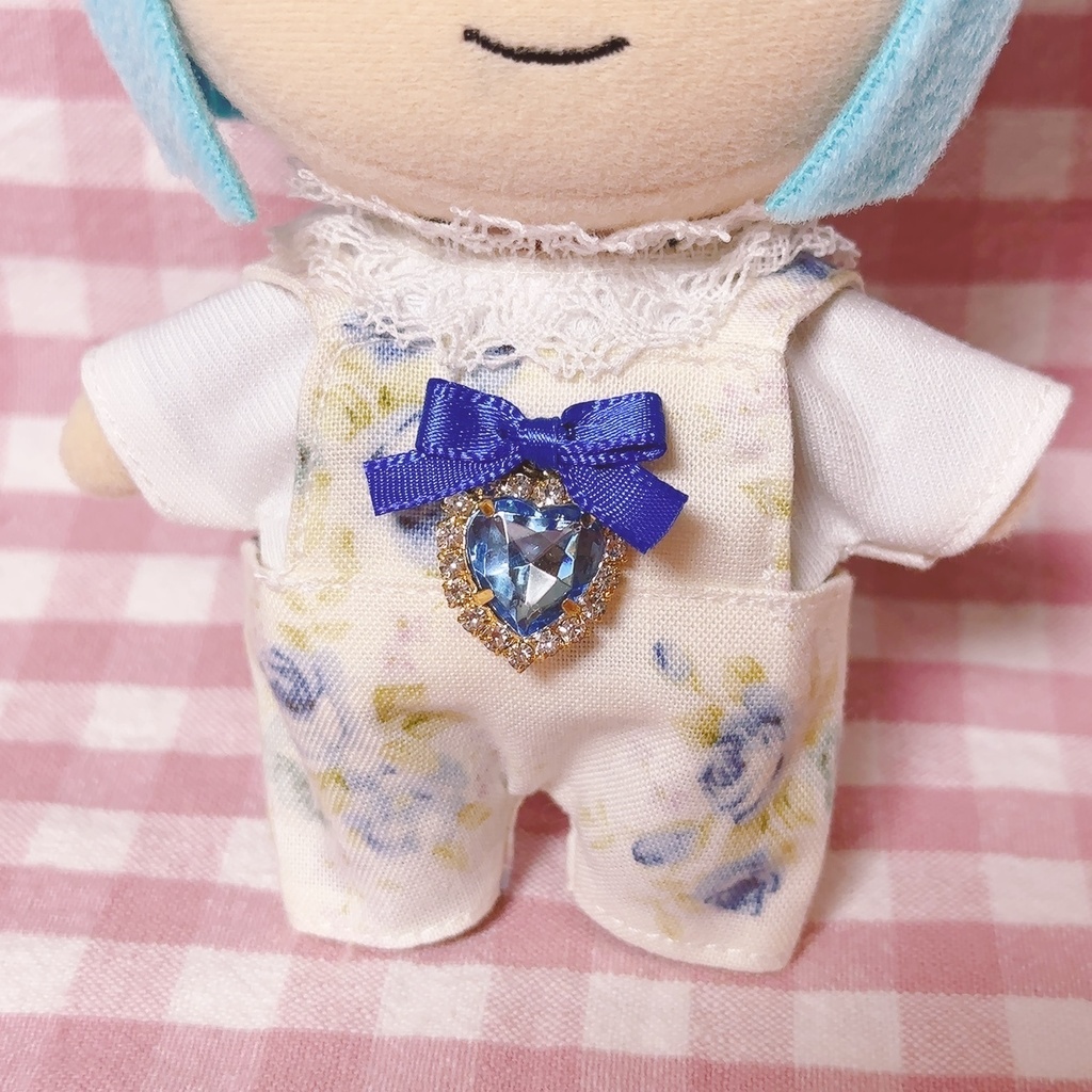 ブルーローズ柄♡トップス&サロペットset