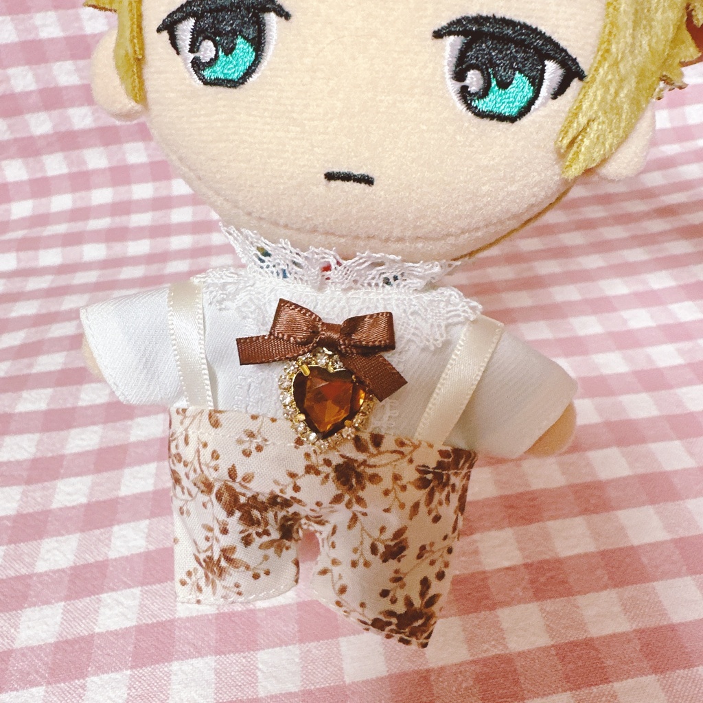 ブラウンローズ柄♡トップス&ズボンset