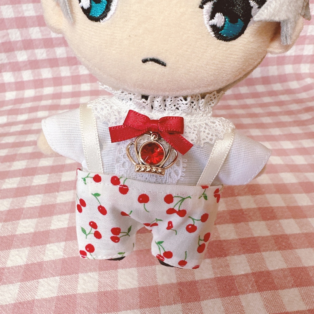 白×チェリー柄♡トップス&ズボンset