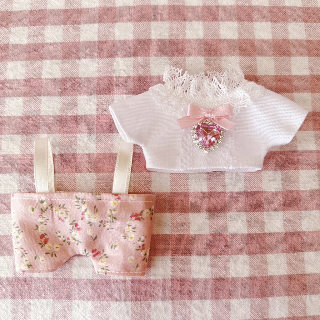 ピンク×フラワー柄♡トップス&ズボンset