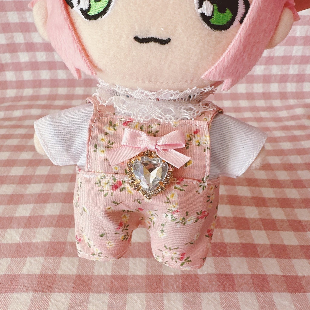 ピンク×フラワー柄♡トップス&サロペットset