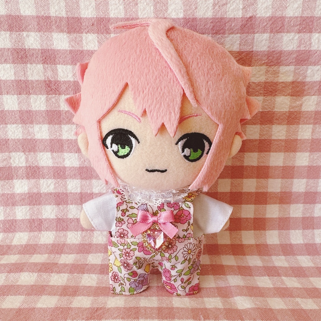 春色ピンクフラワー柄♡トップス＆サロペットset