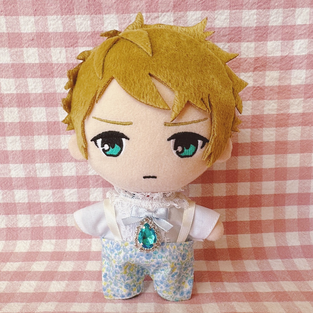 水色フラワー柄♡トップス&ズボンset