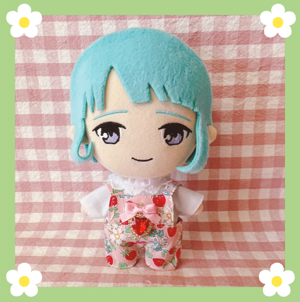 ピンク×イチゴ柄♡トップス＆サロペットset