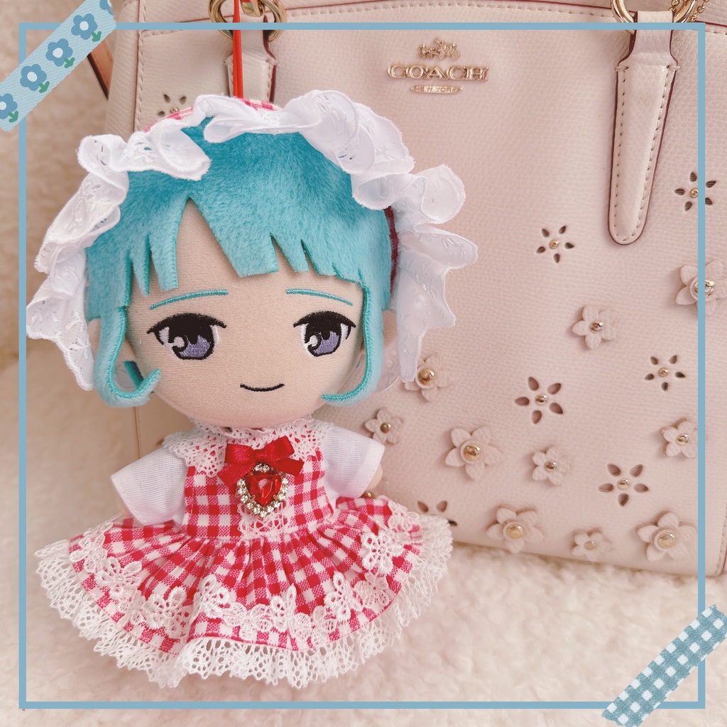 赤チェック♡ワンピース&ヘッドドレスset