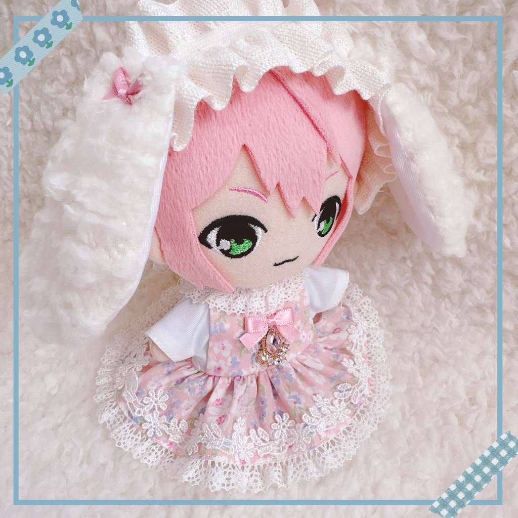 ピンク×フラワー柄♡ワンピース&ヘッドドレスset