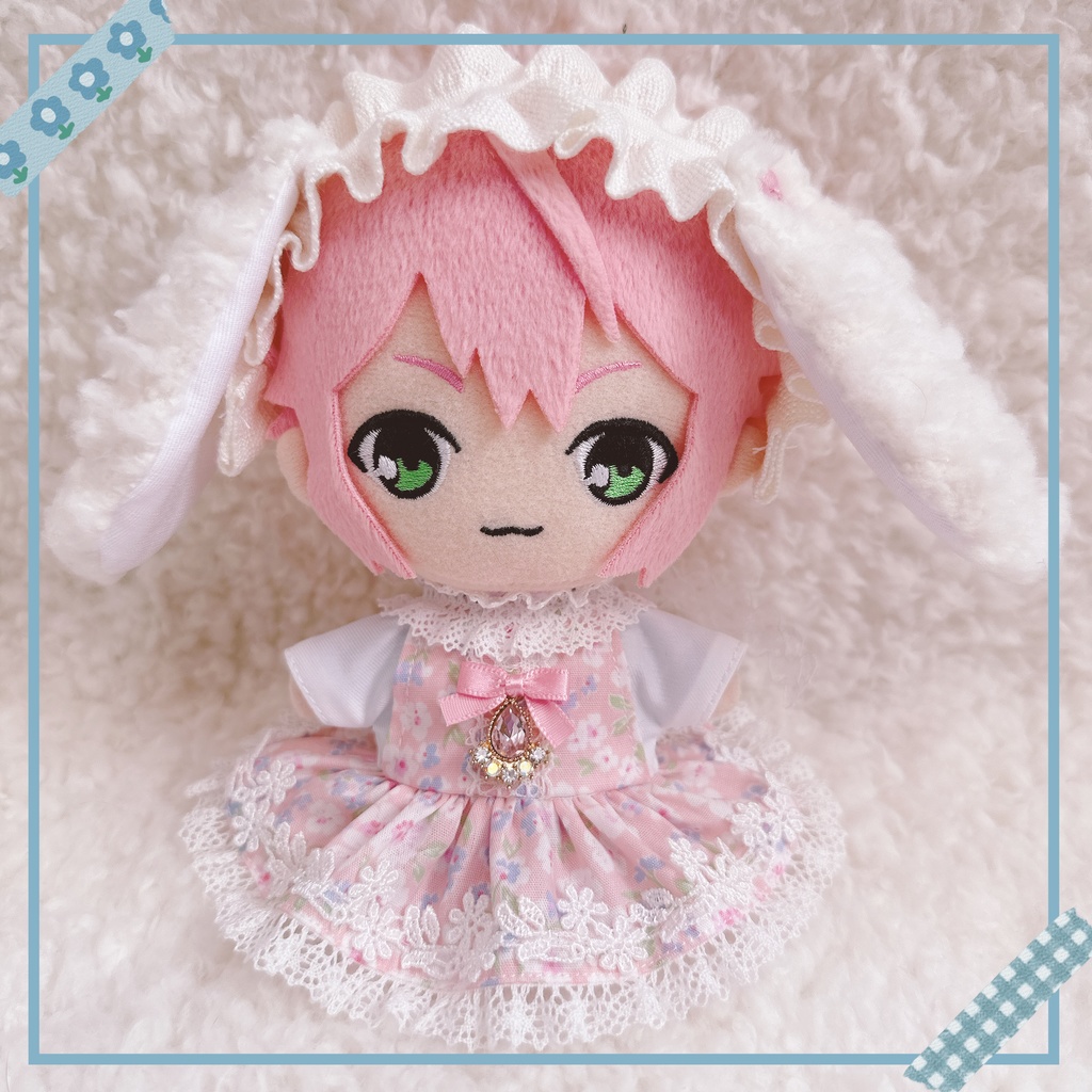 ピンク×フラワー柄♡ワンピース&ヘッドドレスset