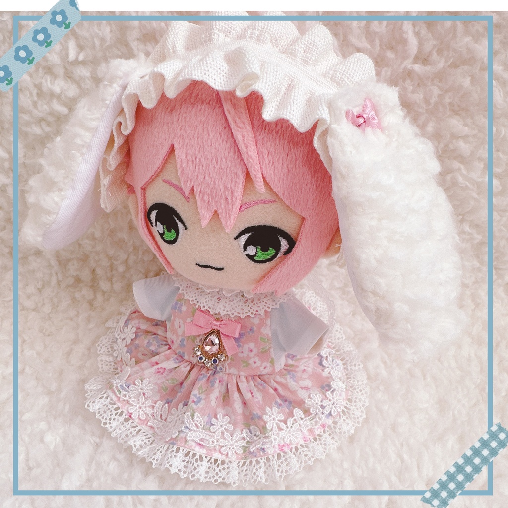 ピンク×フラワー柄♡ワンピース&ヘッドドレスset