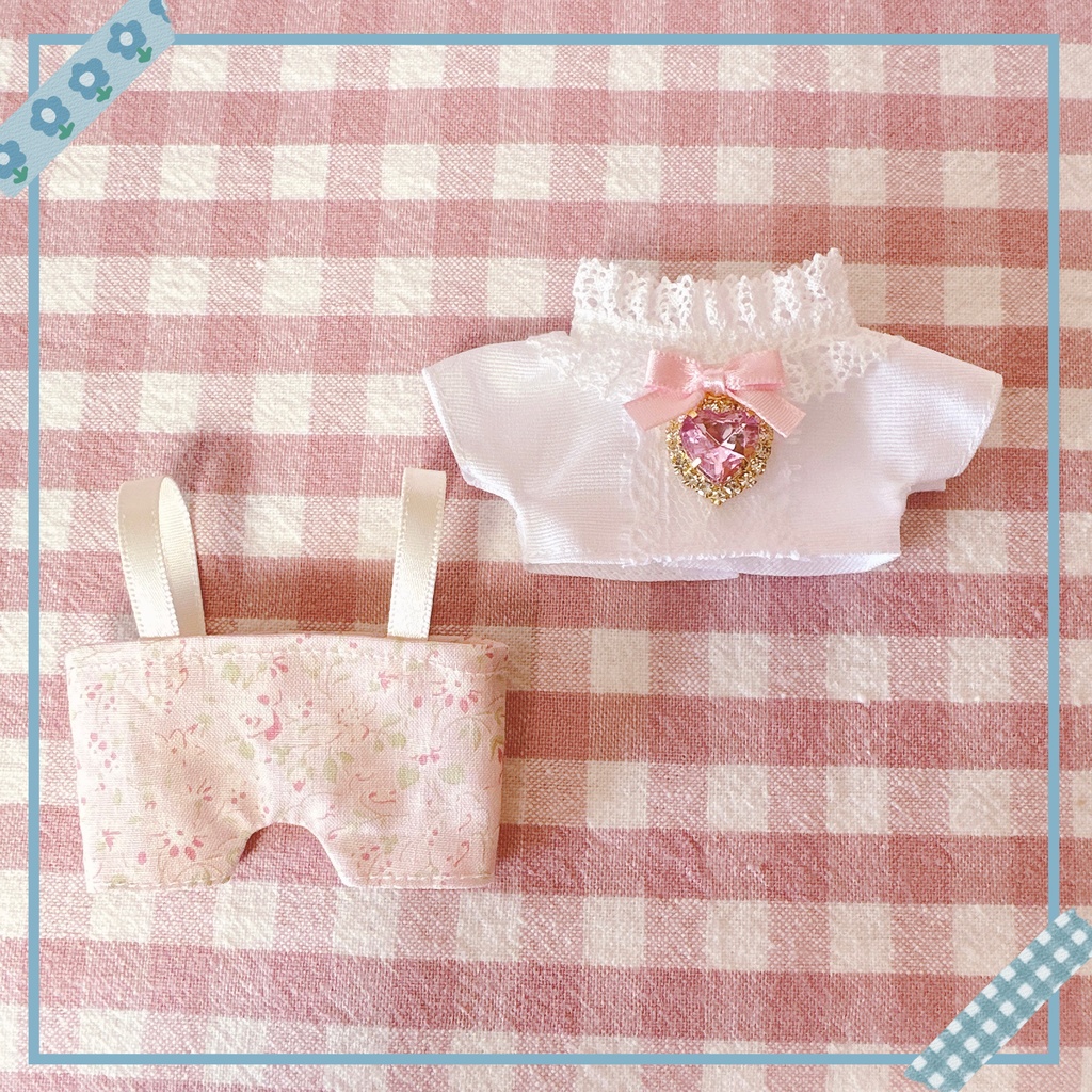 淡ピンク×フラワー柄♡トップス&ズボンset