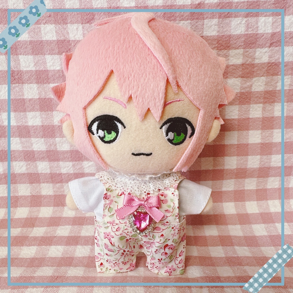ホワイト×フラワー柄♡トップス&サロペットset