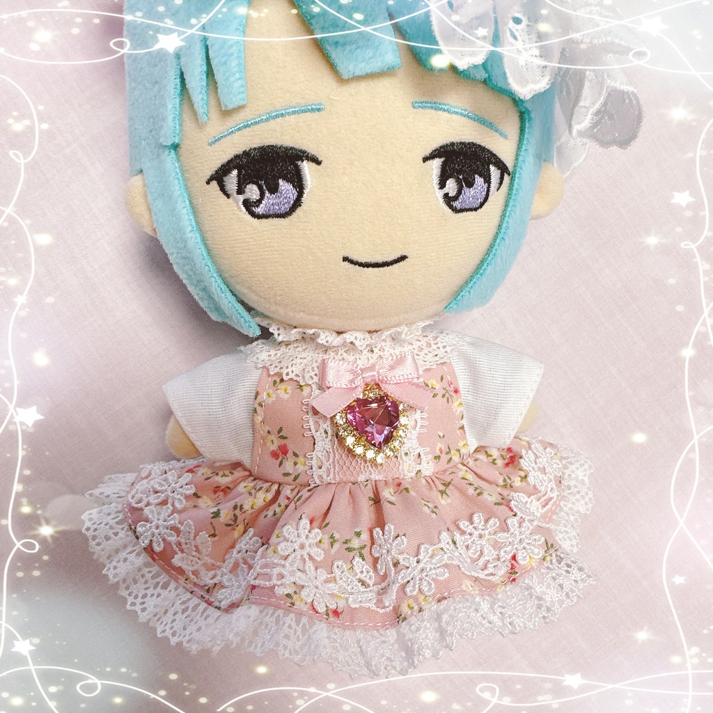 ピンク×フラワー柄♡ワンピース&ヘッドドレスset