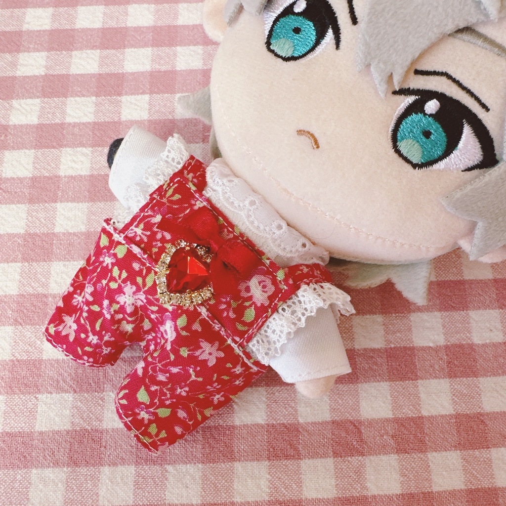 赤色フラワー柄♡3点set