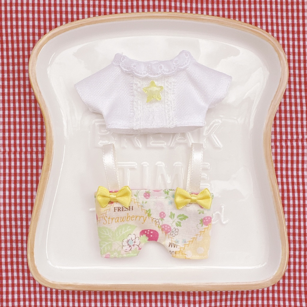 イエローイチゴ柄♡トップス&ズボンset