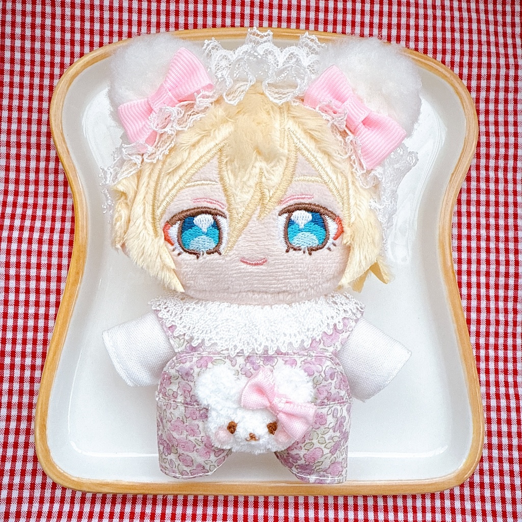 いつぬいサイズ☆ピンクフラワー柄くまちゃん♡3点set☆あんスタぬい服