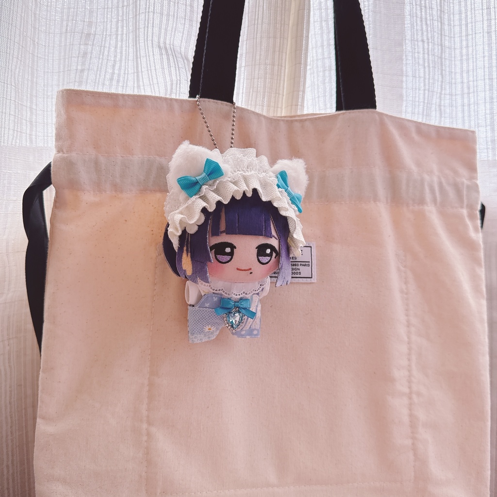 ちびぐるみサイズ☆ブルー系パッチワーク柄♡3点set☆ぬい服