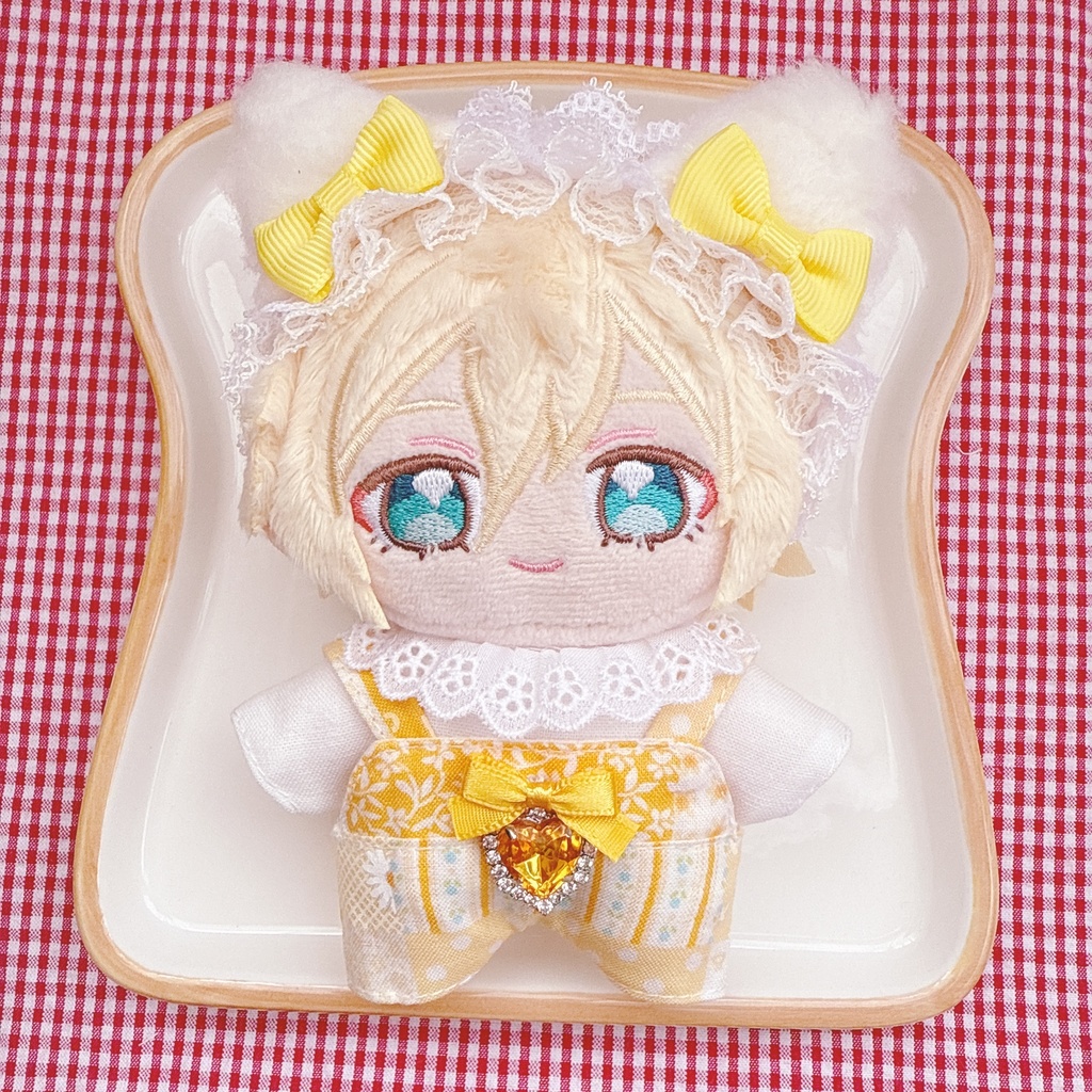 いつぬいサイズ‪☆イエローパッチワーク柄♡3点set‪☆あんスタぬい服
