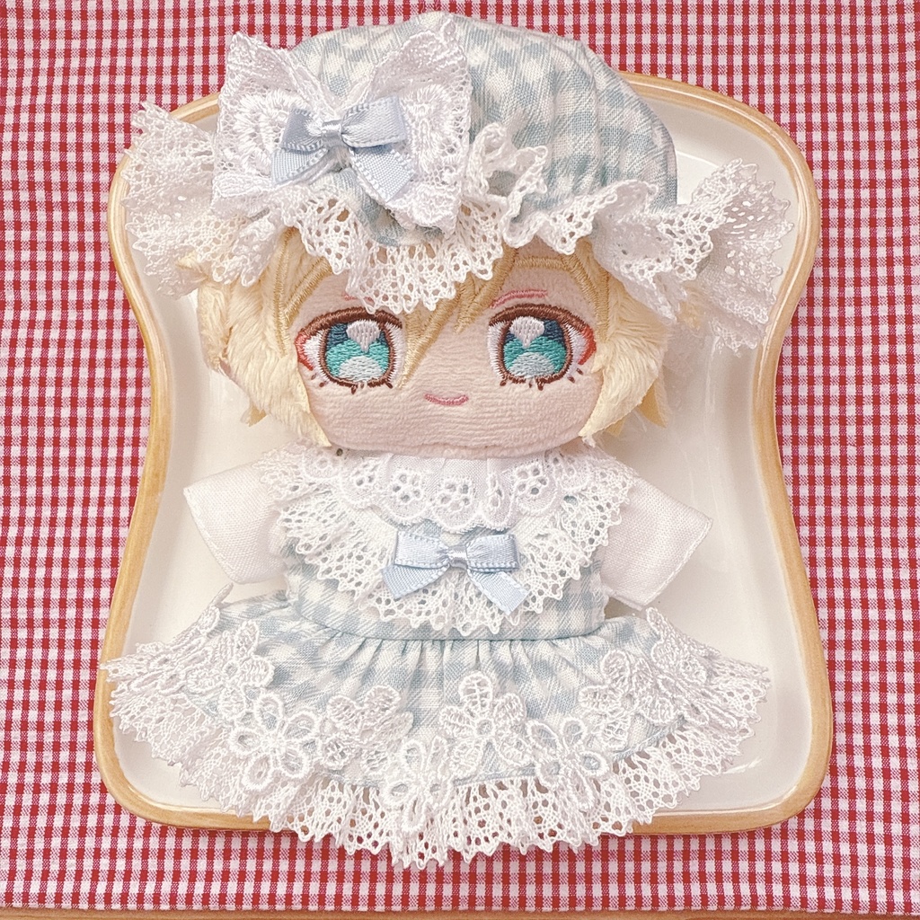 いつぬいサイズ☆水色チェック柄♡2点set☆あんスタぬい服