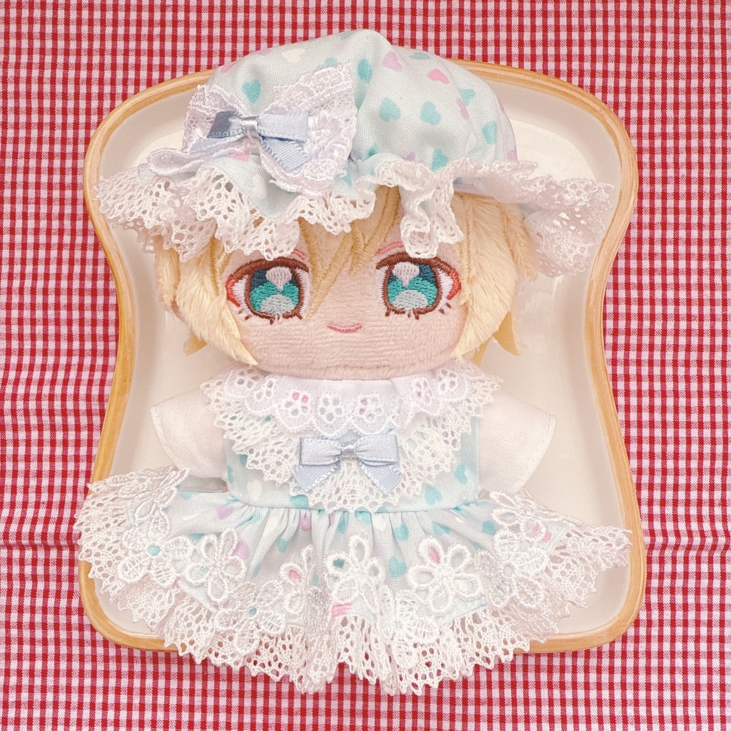 いつぬいサイズ☆水色ハート柄♡2点set☆あんスタぬい服