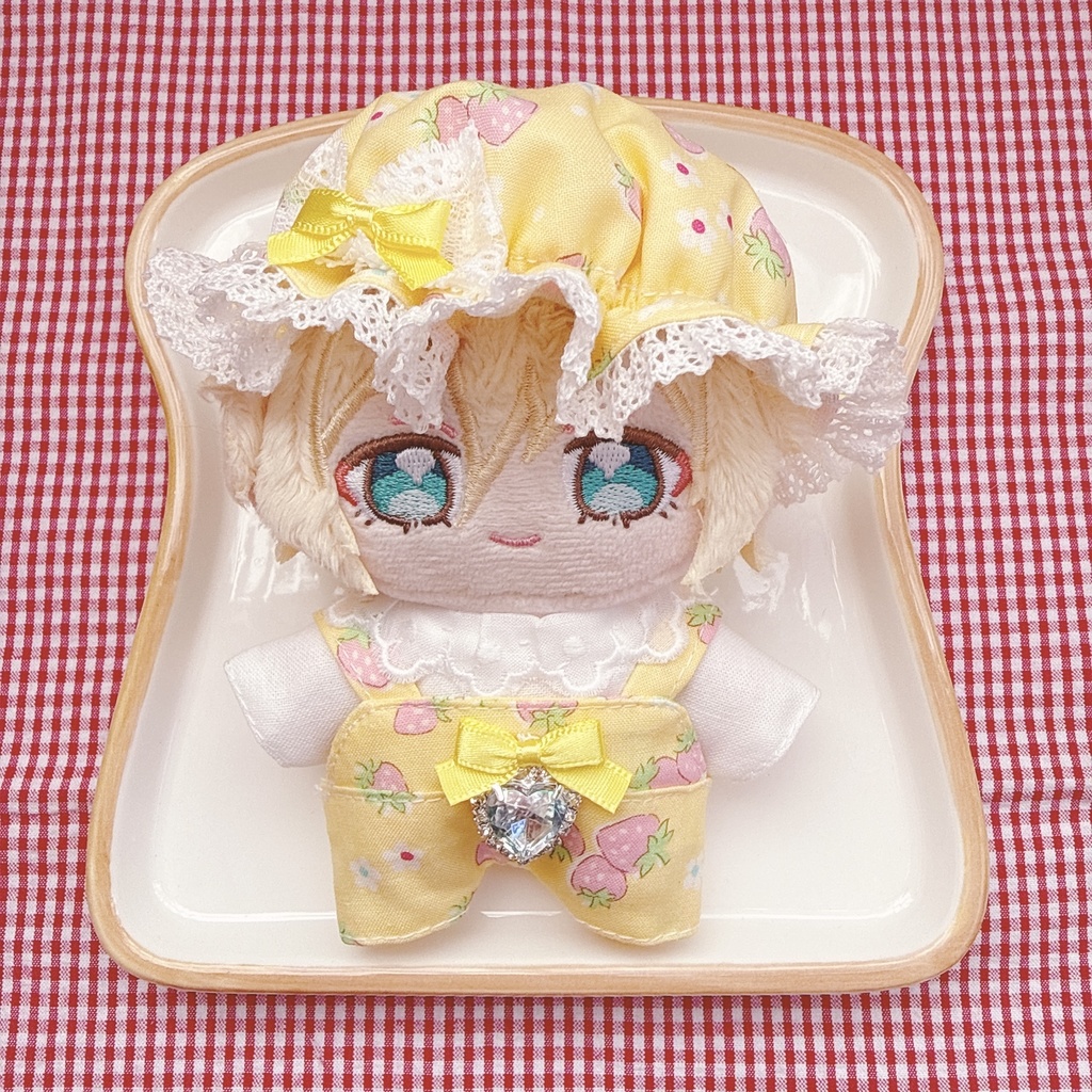 いつぬいサイズ☆イエロー×イチゴ柄♡3点set☆あんスタぬい服