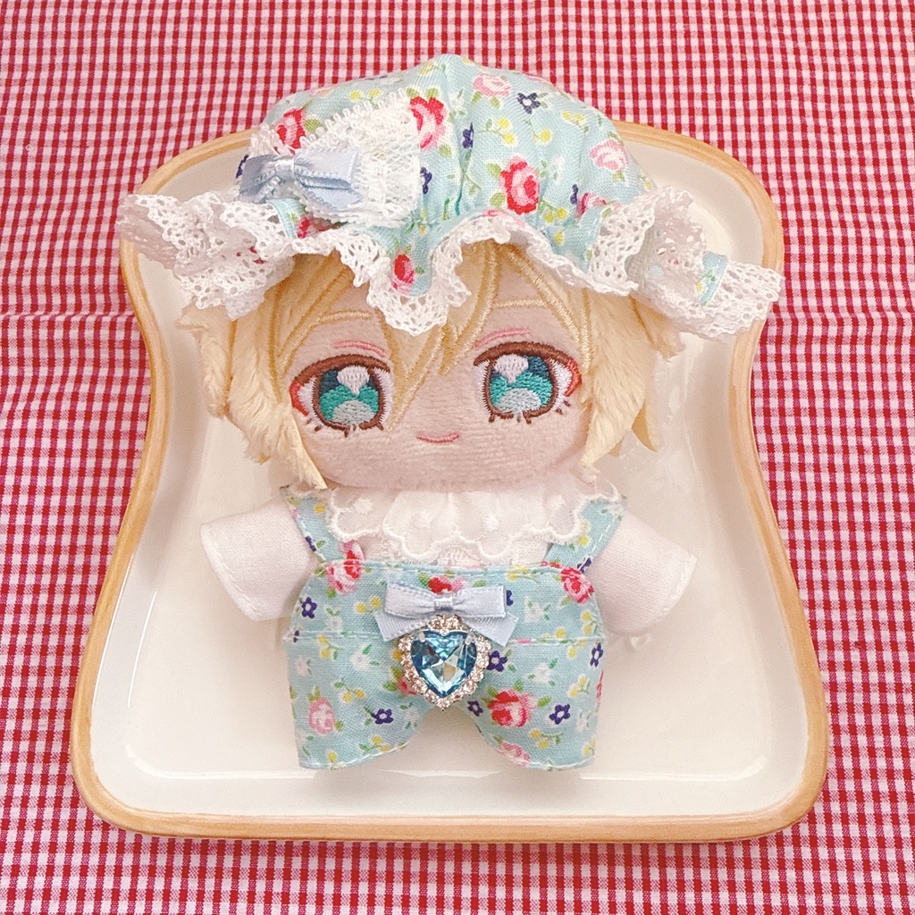 いつぬいサイズ☆水色ローズチェリー柄♡3点set☆あんスタぬい服