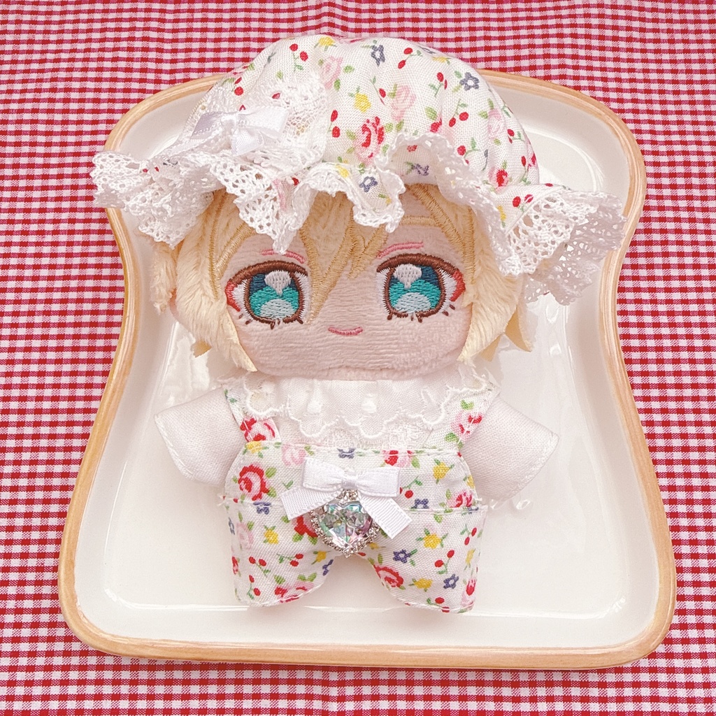 いつぬいサイズ☆ホワイトローズチェリー柄♡3点set☆あんスタぬい服