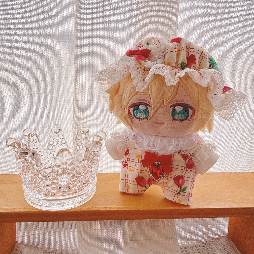 いつぬいサイズ☆ホワイト×赤チューリップ柄♡3点set☆あんスタぬい服