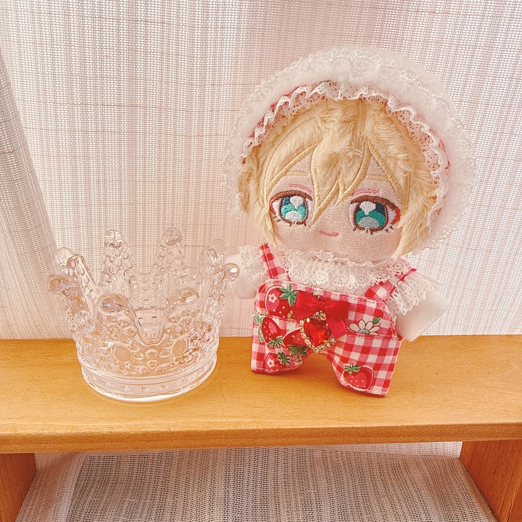 いつぬいサイズ☆赤チェック×イチゴ柄柄♡3点set☆あんスタぬい服