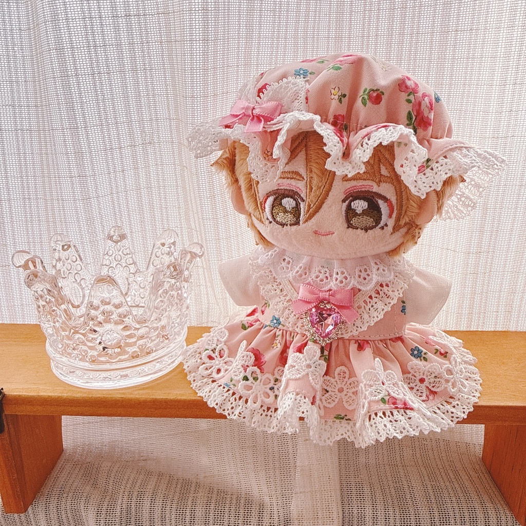 いつぬいサイズ☆ピンク×ピンクローズ柄♡2点set☆あんスタぬい服