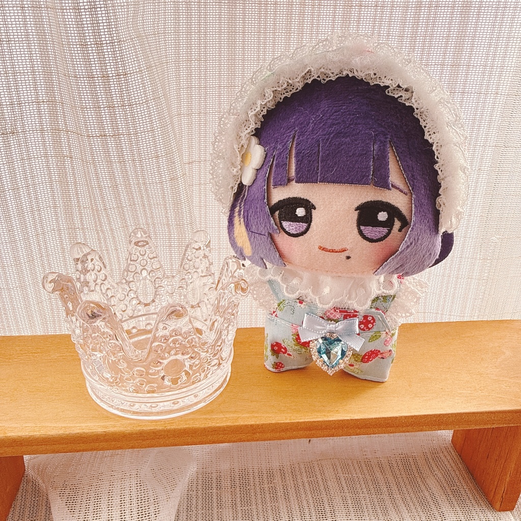 ちびぐるみサイズ☆水色×フルーツ柄♡3点set☆ぬい服