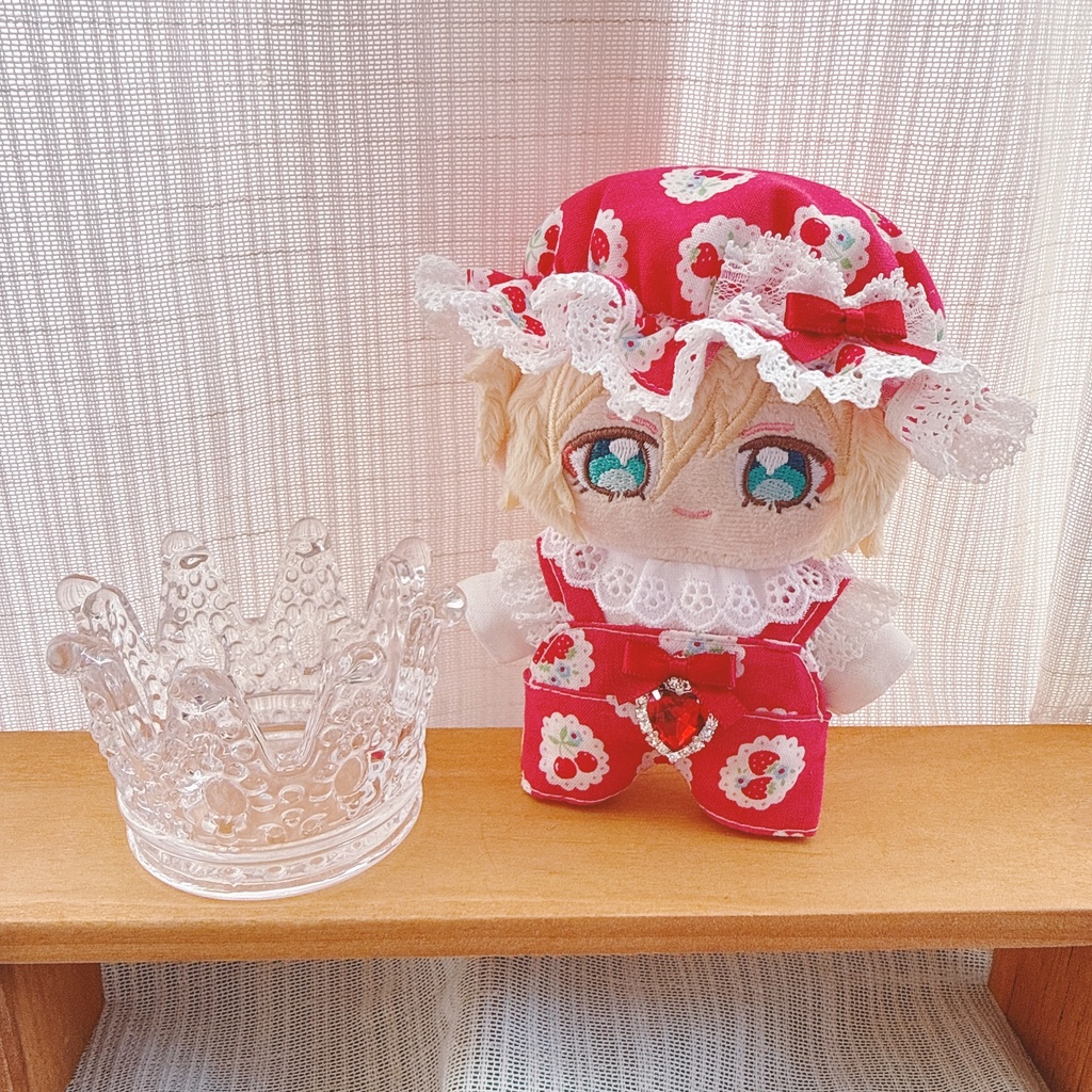 いつぬいサイズ☆赤×イチゴチェリー柄♡3点set☆あんスタぬい服