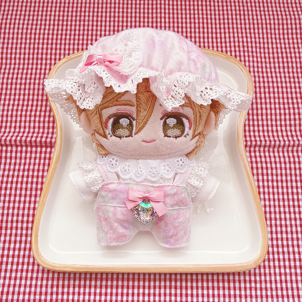 いつぬいサイズ☆ピンク×淡ピンクローズ柄♡3点set☆あんスタぬい服