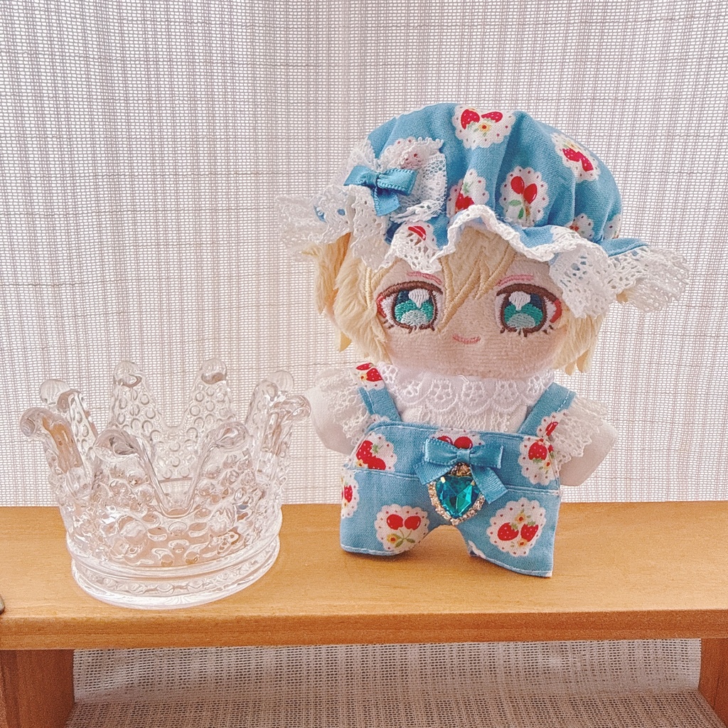 いつぬいサイズ☆水色×イチゴチェリー柄♡3点set☆あんスタぬい服
