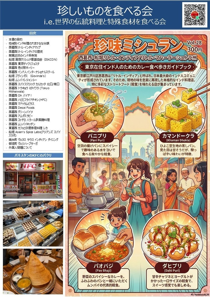 珍味ミシュランVol28 西葛西・船堀リトル・インディア/リトル・マハーラーシュトラ州  東京在住インド人のためのカレー食べ歩きガイドブック 