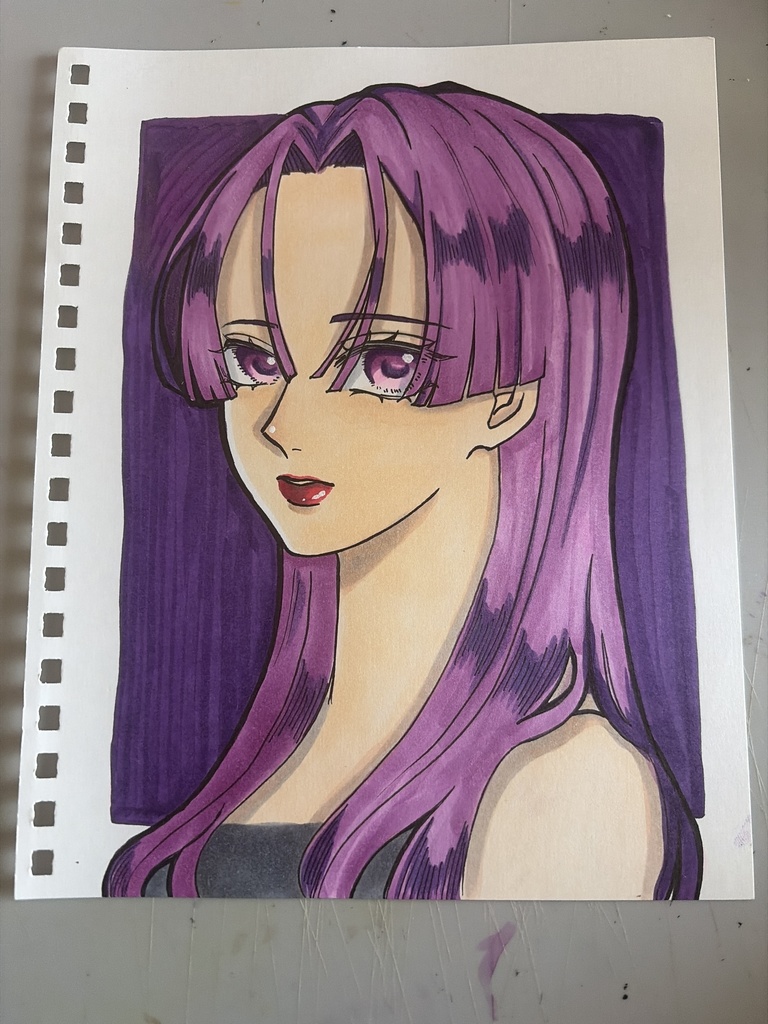 紫の女の子 アナログ