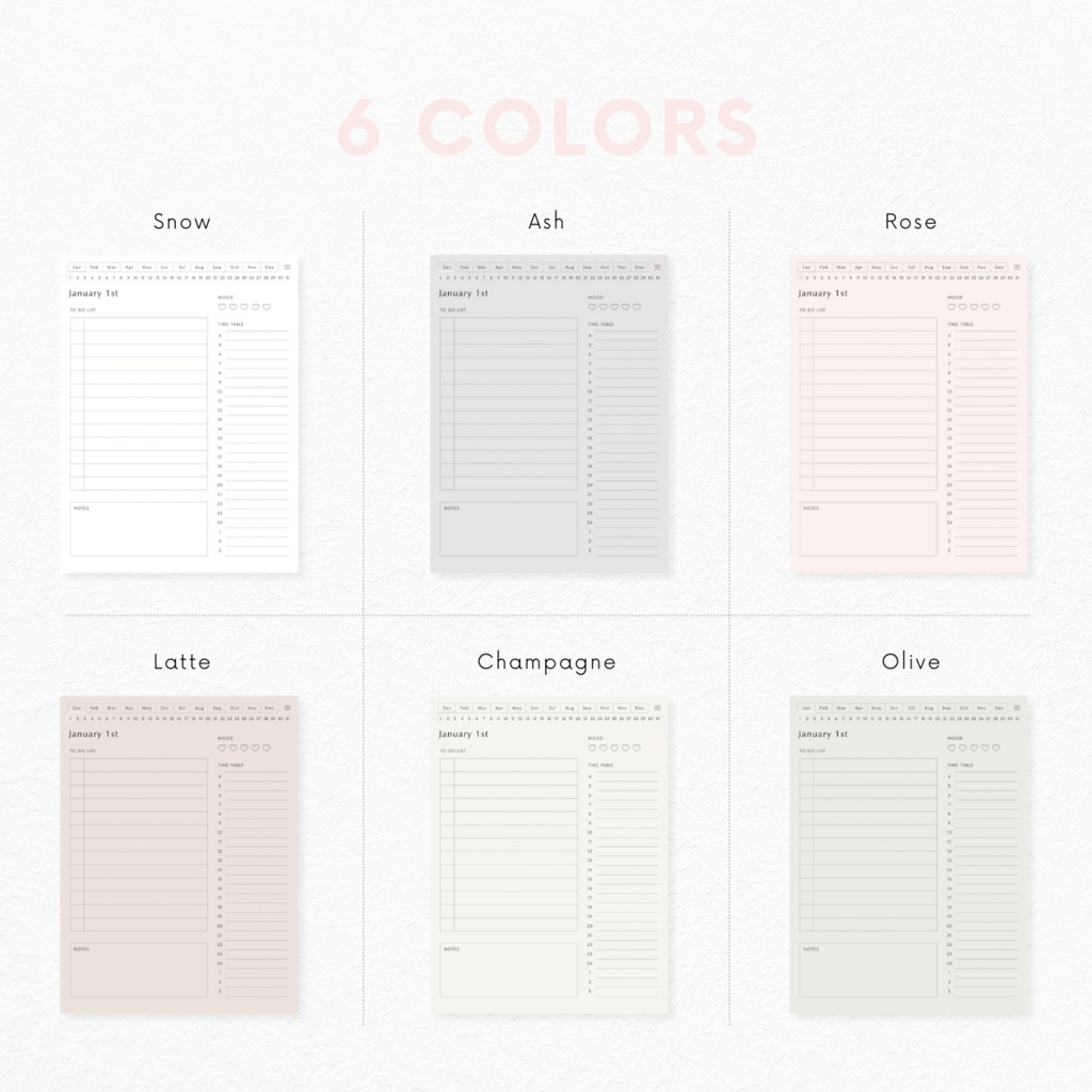 デジタルプランナー┊︎6色展開┊︎スケジュール管理┊︎ToDoリスト┊︎リンク付き