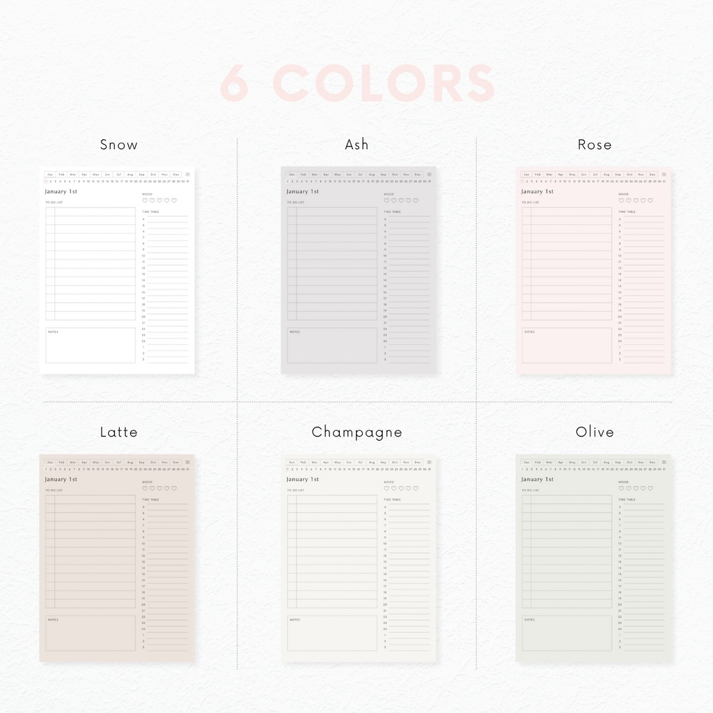 デジタルプランナー┊︎6色展開┊︎スケジュール管理┊︎ToDoリスト┊︎リンク付き