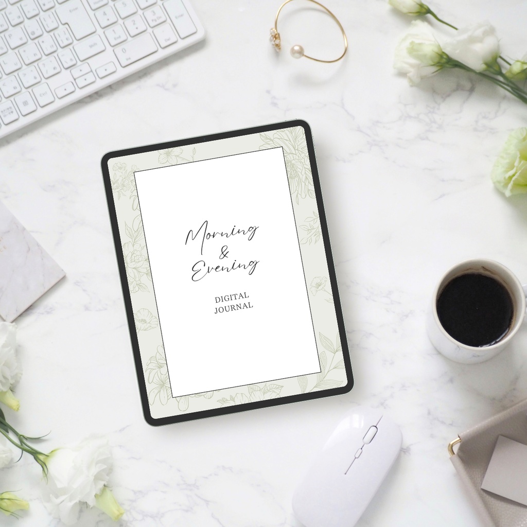 モーニング&イブニングジャーナル┊︎6色展開┊︎感謝日記┊︎セルフケア┊︎リンク付き