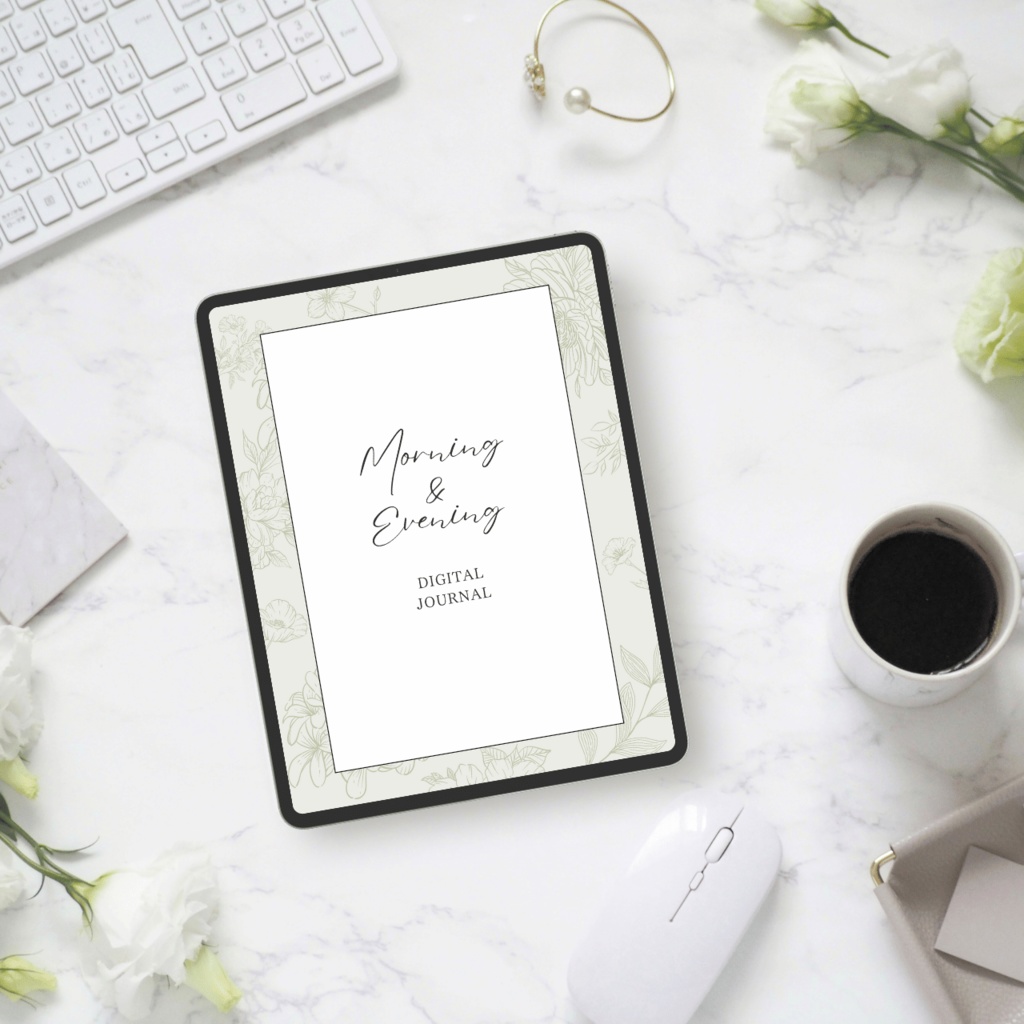 モーニング&イブニングジャーナル┊︎6色展開┊︎感謝日記┊︎セルフケア┊︎リンク付き