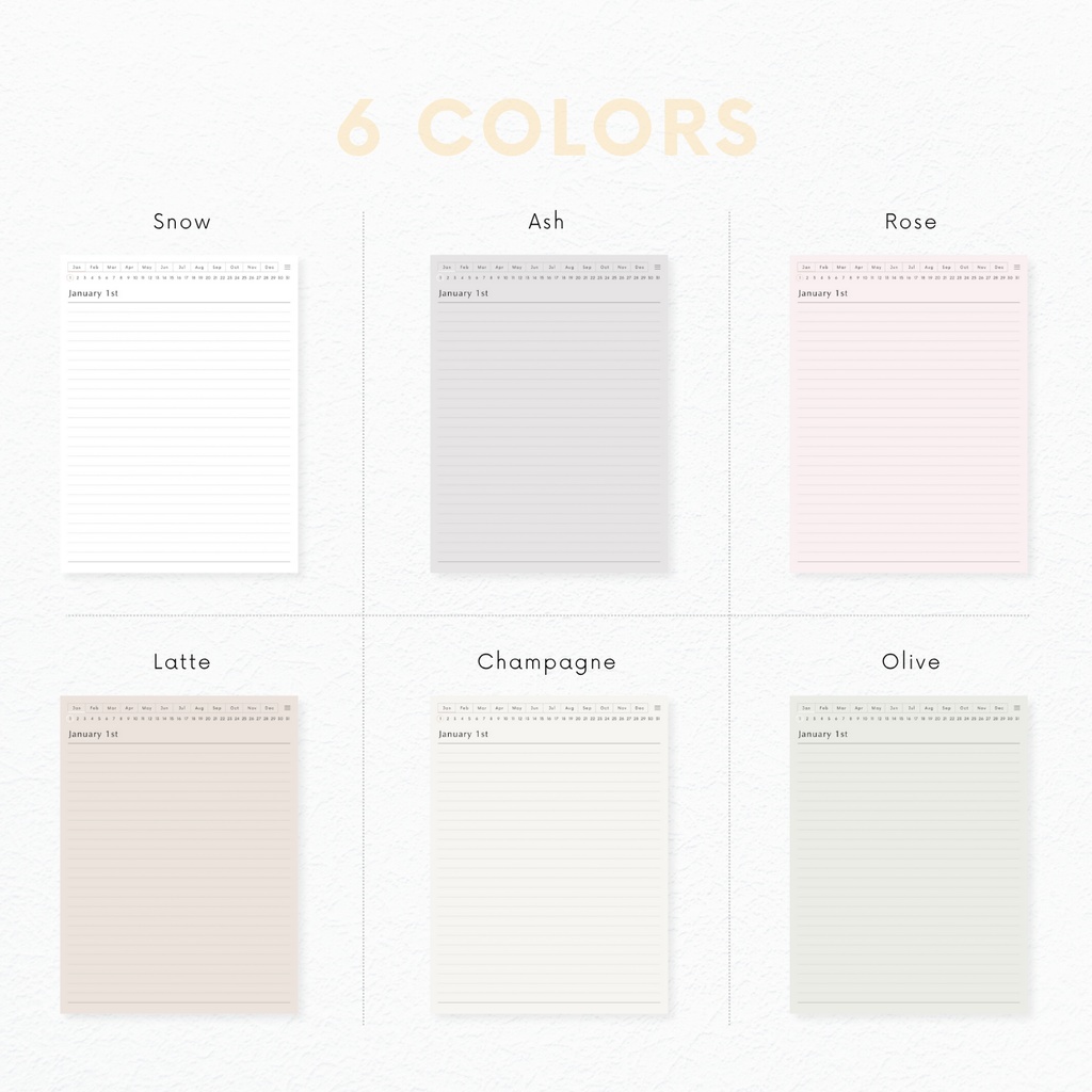 罫線ノート┊︎6色展開┊︎シンプルノート┊︎デジタルジャーナル┊︎リンク付き