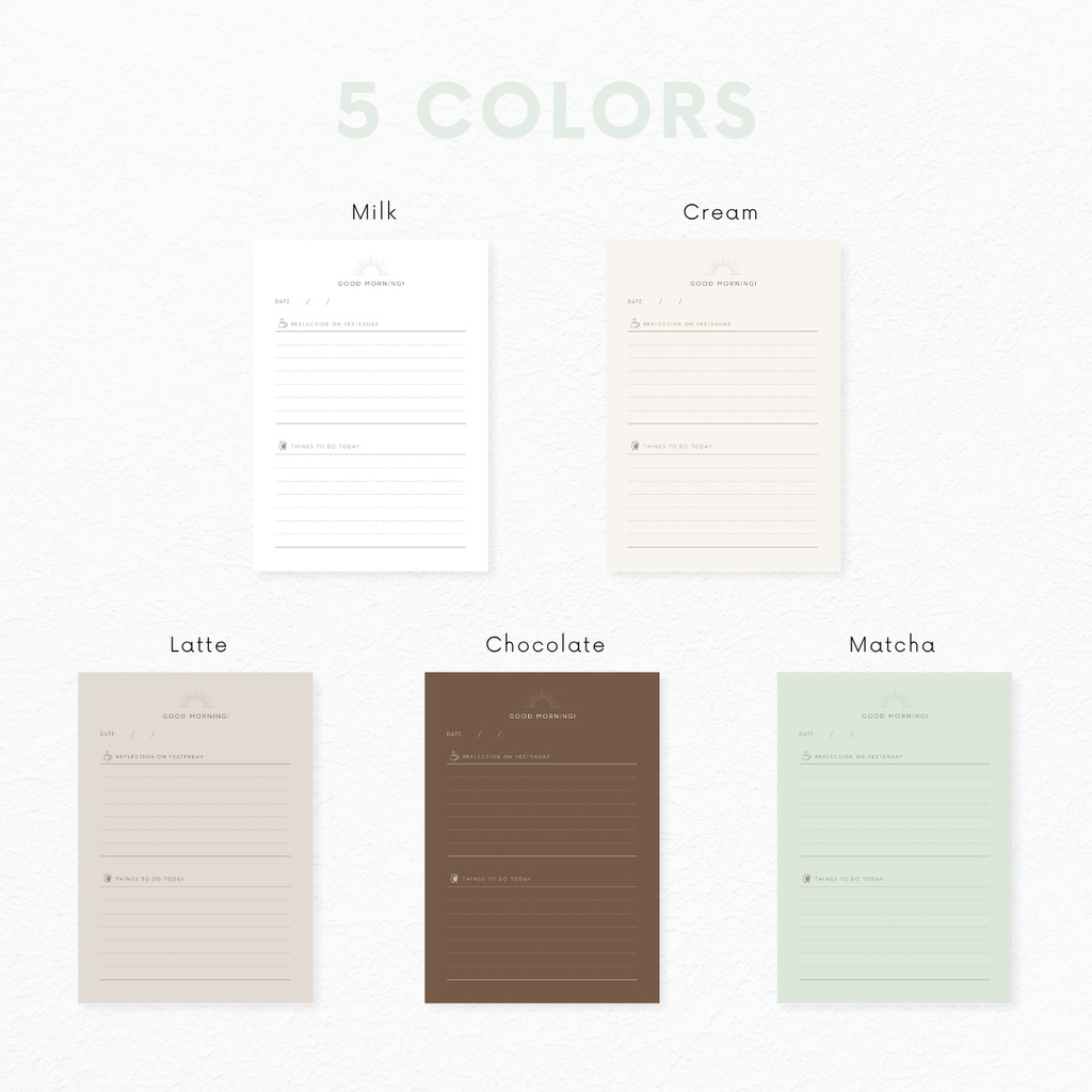 モーニングジャーナル┊︎5色展開┊︎罫線ノート┊︎日記