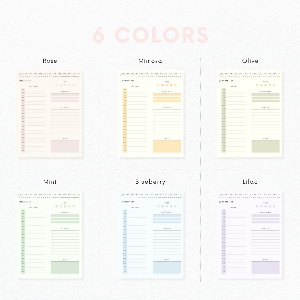 デジタルプランナー┊︎6色展開┊︎スケジュール管理┊︎ToDoリスト┊︎リンク付き