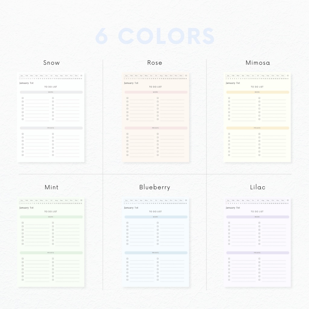 ToDoリスト┊︎6色展開┊︎やることリスト┊︎リンク付き